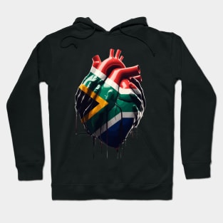 South African Flag Heart Hoodie